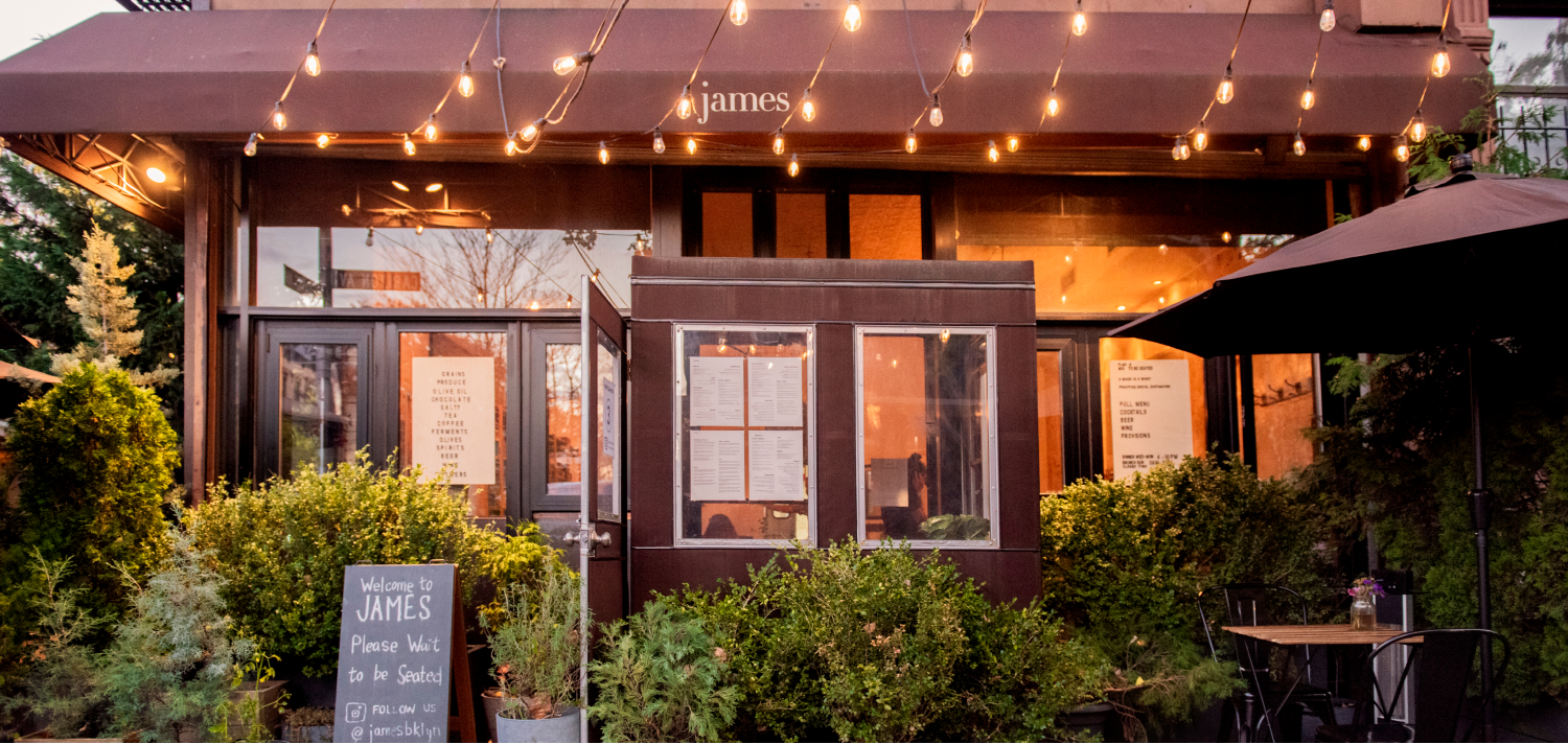 James is a farm-to-table restaurant in Brooklyn that uses ChowNow for fine dining takeout.