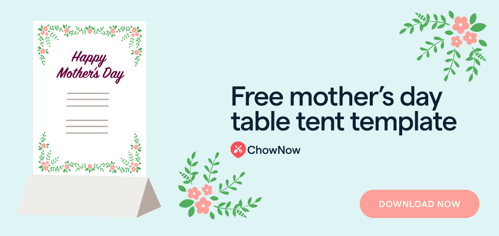 Get a free Mother's Day table tent template by clicking here