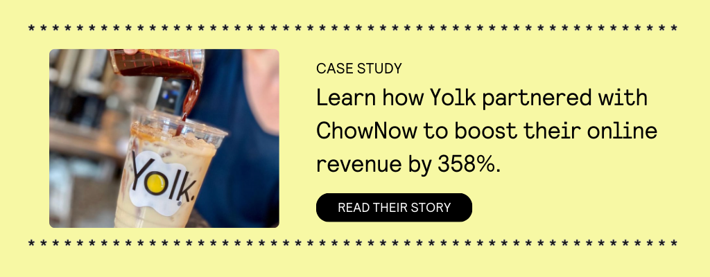 Learn how Yolk partnered with ChowNow to boost online revenue by 358%