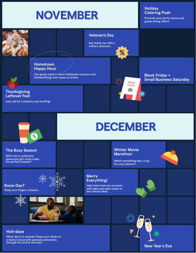 Calendar of holiday marketing ideas