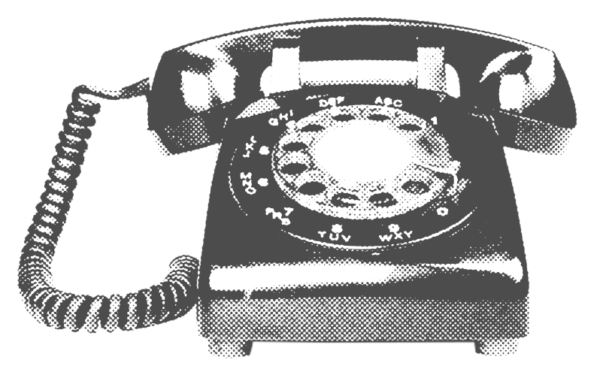 A rotary telephone