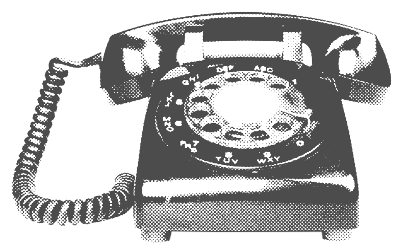 A rotary telephone