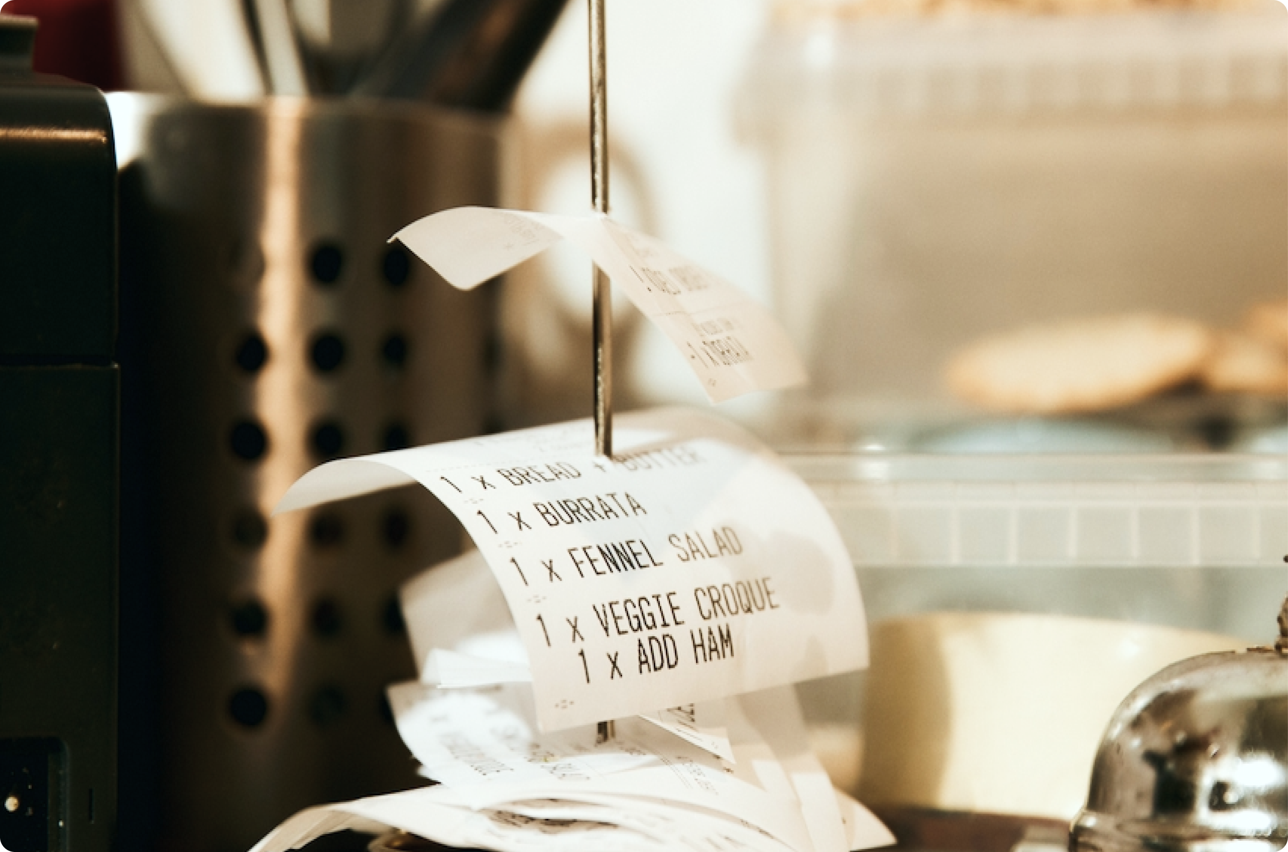 A thick stack of receipts