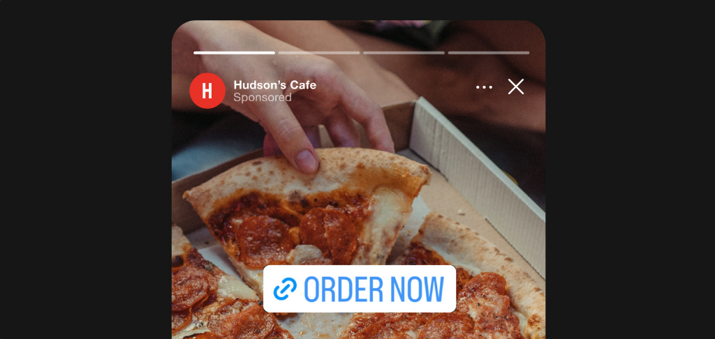 Example of restaurant social media post