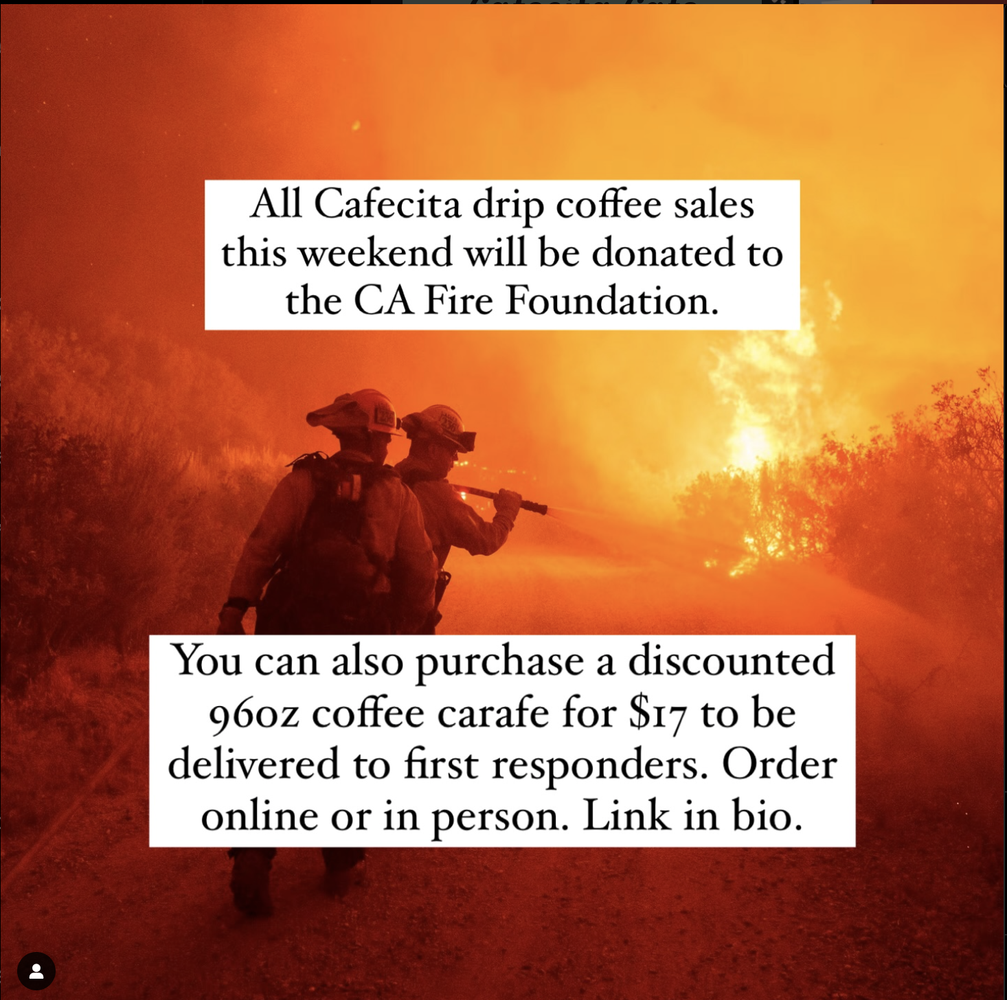 Cafecita Instagram post screenshot