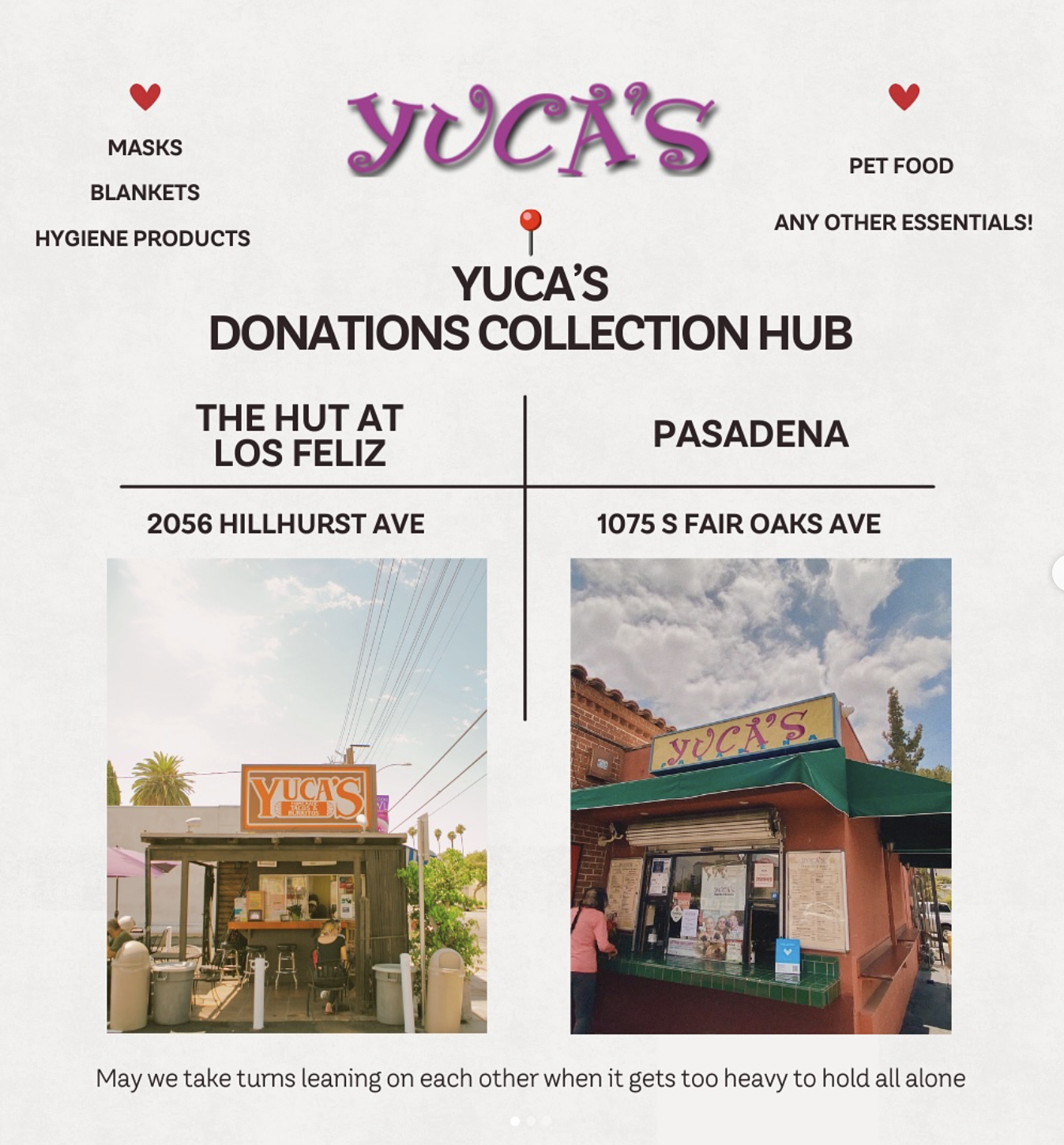 Yuca&rsquo;s Instagram post screenshot