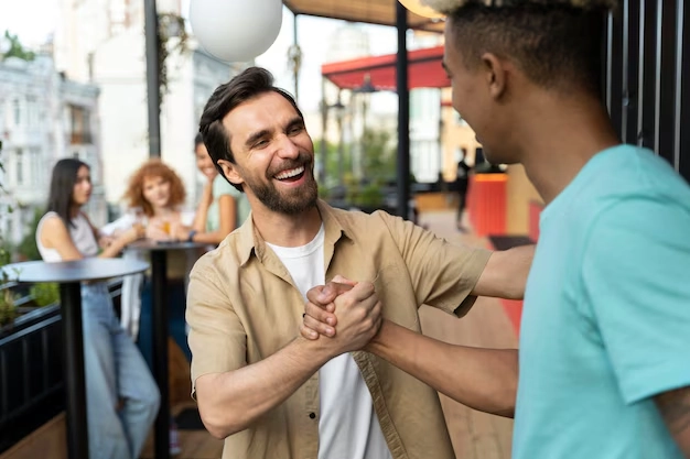 people shaking hands