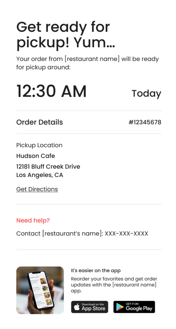 order confirmation email example
