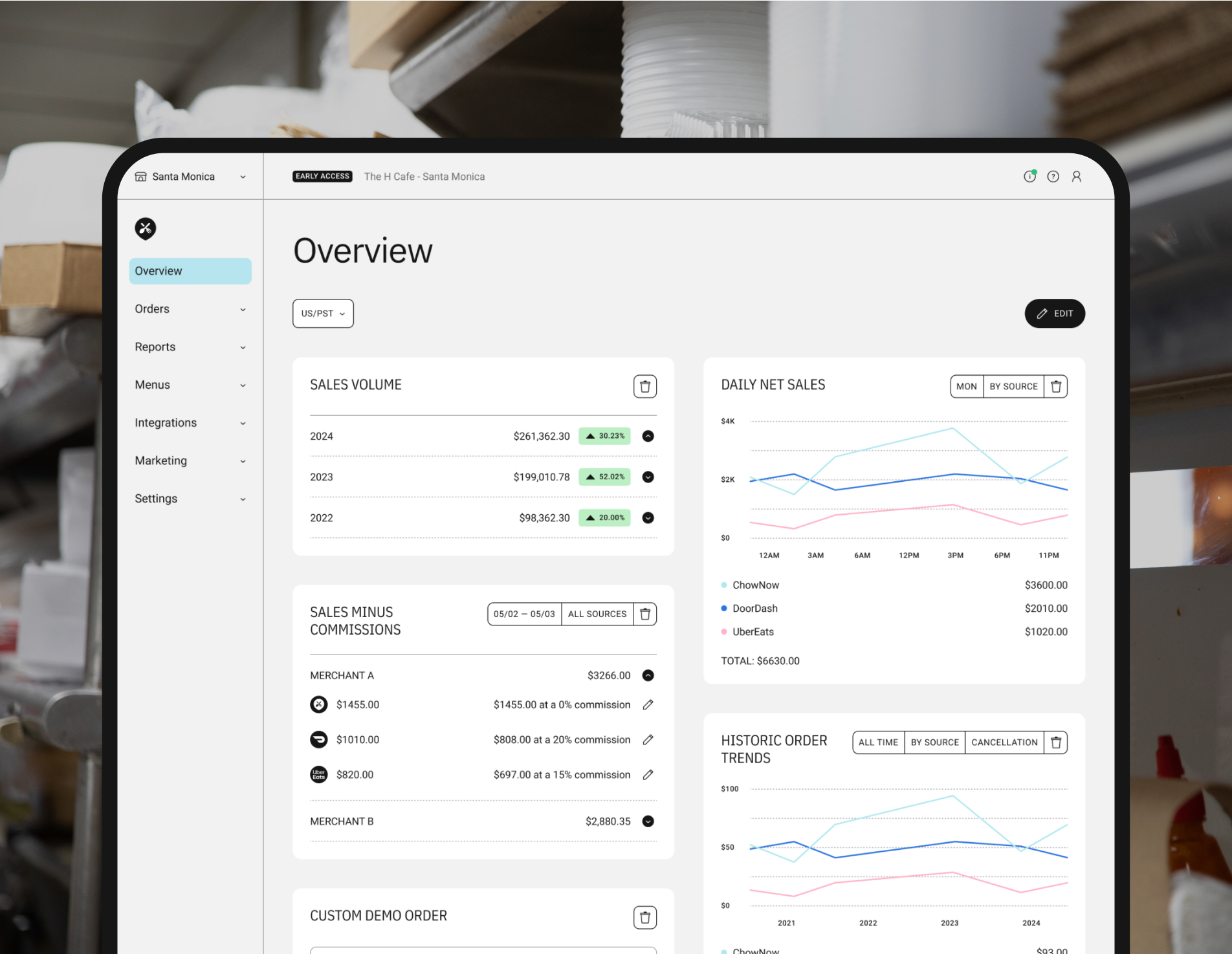 tablet orders overview