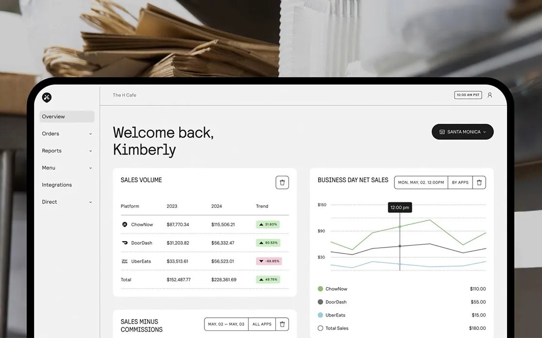 tablet welcome screen