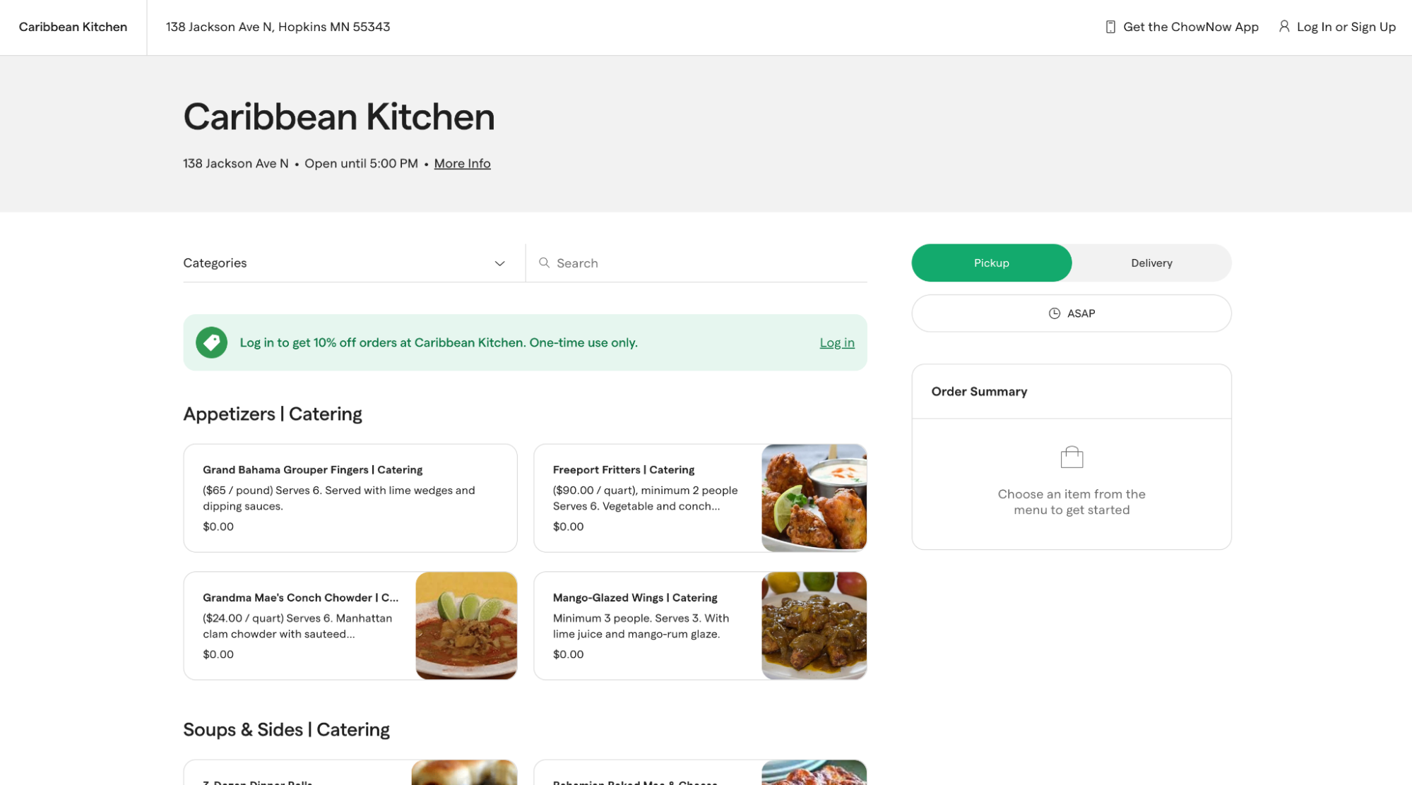caribbean kitchen's online ordering