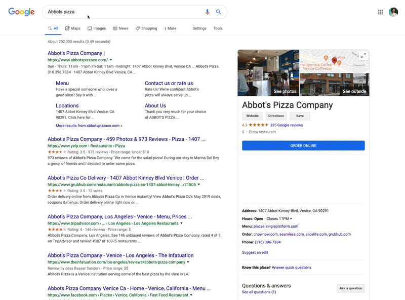 Restaurant Search Engine Marketing: Google Business Profile Manipulation